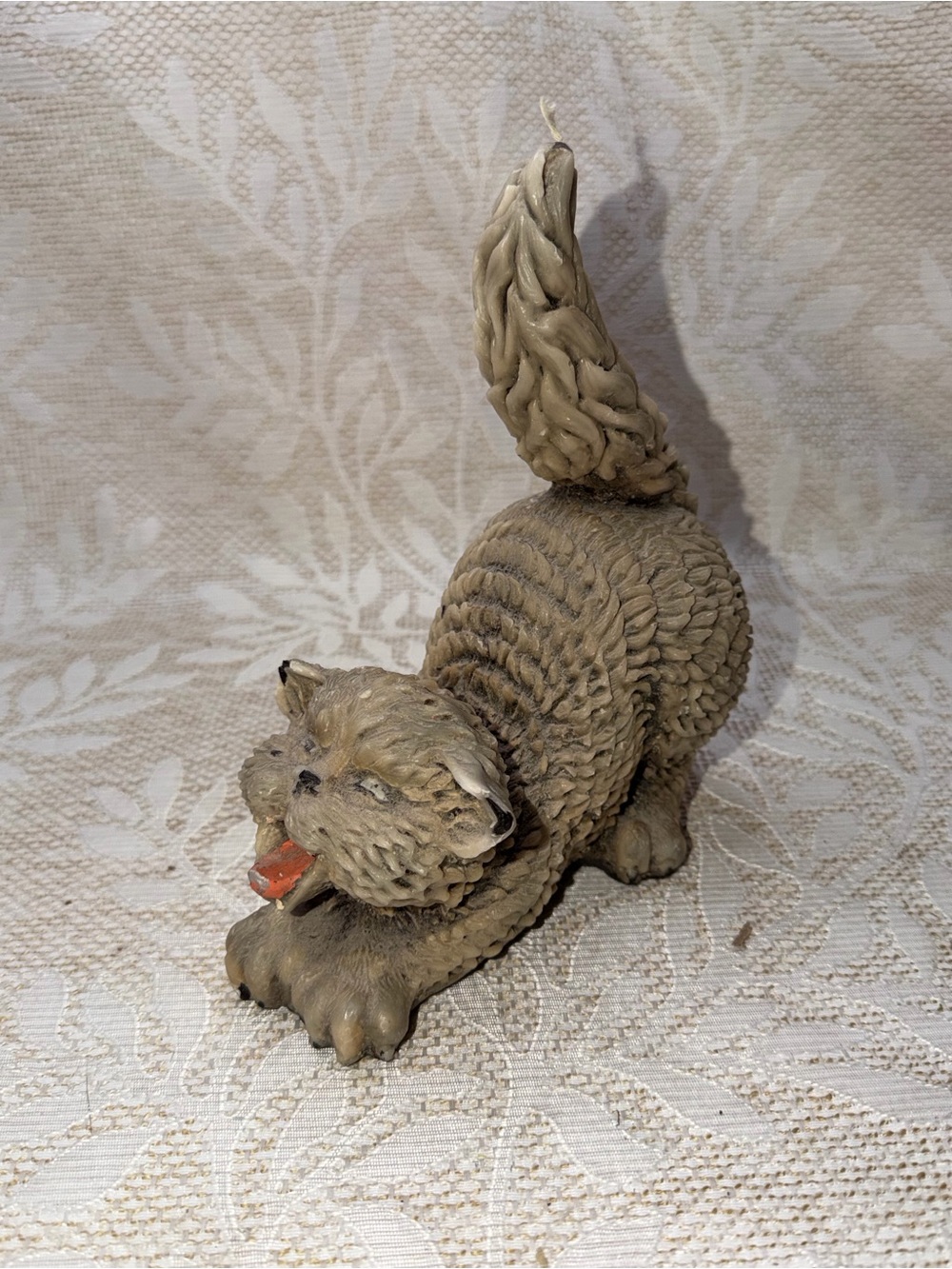 Rare Artisan Wax Cat Candle